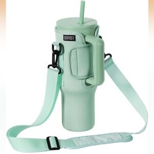 Mint Green Tumbler Carrying Case with Strap